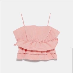 Zara Taffeta Crop Top